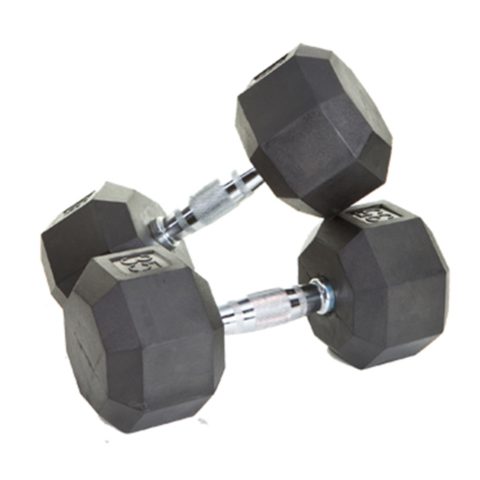 USA/Troy SD-R 8-Sided Rubber Encased Dumbbells