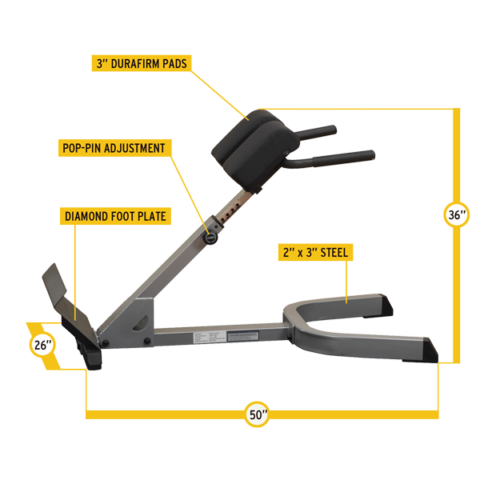 BodySolid GHYP345 45° Hyperextension Machine - Image 2