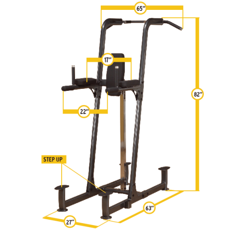 Body Solid FCD Fusion Vertical Knee Raise,Pull-up, and Dip - Image 3